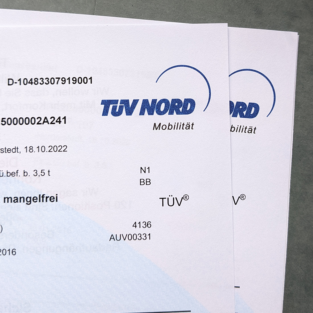 Der TÜV hat den Ausbau als mangelfrei begutachtet